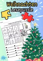 Vorschau - Arbeitsblätter - Lesepuzzle Weihnachten - Deckblatt