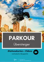 Vorschau - Stationenlernen - Parkour ⎮ Übersteiger 4 Stationskarten methodische Reihe inkl. Video (Basiselement) - Deckblatt