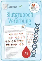 Vorschau - Arbeitsblätter - Blutgruppen Vererbung – Arbeitsblatt #1 - Deckblatt