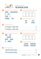 Aperçu - Feuilles d'exercices - Meals and Food cahier d'activités (My First sentences) - Page 3