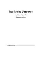 Vorschau - Unterrichtsreihen - Zusammenfassung für das Buch "Das kleine Gespenst" - Deckblatt