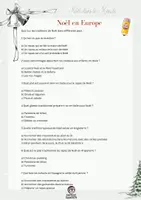 Aperçu - Feuilles d'exercices - 7 Noel en France et en Europe - Page 3
