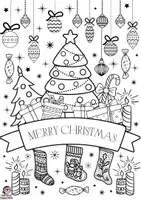 Aperçu - Jeux - Coloriage pour adulte Noel (Français) - Page de couverture