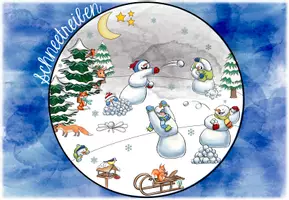 Vorschau - Arbeitsblätter - Leserätsel Schneetreiben Wimmelbild Klasse 3/4 - Seite 1