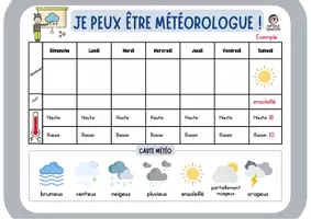 Aperçu - Feuilles d'exercices - Fiche de suivie pour un rituel météo - Page de couverture