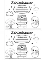Vorschau - Arbeitsblätter - Zahlenhäuser Minihefte Komplettpaket ZR 10-1000 Dino Version Materialpaket - Seite 1