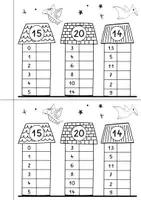 Vorschau - Arbeitsblätter - Zahlenhäuser Miniheft Dino Design - Zahlenraum 20 - Seite 2