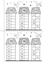 Vorschau - Arbeitsblätter - Zahlenhäuser Miniheft Dino Design - Zahlenraum 20 - Seite 3