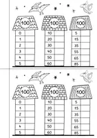 Vorschau - Arbeitsblätter - Zahlenhäuser Miniheft Dino Design - Zahlenraum 100 - Seite 2