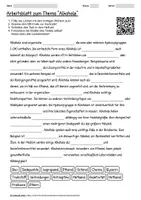 Vorschau - Arbeitsblätter - Arbeitsblatt "Alkohole" + interaktive Lösung & MP3 + Infografik - Deckblatt