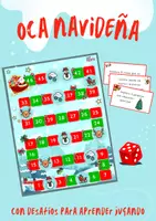 Vista previa - Juegos / Gamificación - Oca navideña con desafíos de lectoescritura y matemática - Portada