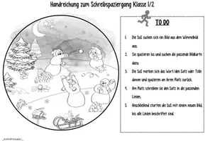 Vorschau - Arbeitsblätter - Schreibspaziergang zum Wimmelbild Schneetreiben Klasse 1/2 - Seite 2