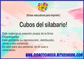 Vista previa - Juegos / Gamificación - Cubos del silabario - página 1