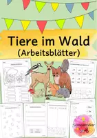 Vorschau - Arbeitsblätter - Tiere im Wald (Arbeitsblätter) - Deckblatt