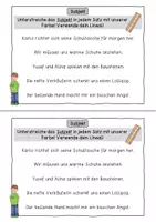 Vorschau - Arbeitsblätter - Mini-Übungsheft - Subjekt und Prädikat - Seite 3