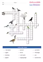 Aperçu - Feuilles d'exercices - Mots croisés CP-CE1 : Oiseaux - Page de couverture