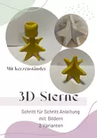 Vorschau - Arbeitsblätter - Anleitung 3D Sterne mit Kerzenständer töpfern - Seite 1