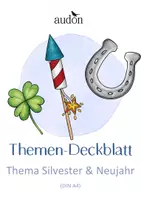 Vorschau - Anderer Materialtyp - Silvester - Neujahr - DaZ - Themen-Deckblatt für ein Vokabelheft Deutsch im Schnellhefter - Deckblatt