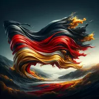 Vorschau - Arbeitsblätter - Woher stammt die deutsche Nationalflagge - Fahne - schwarz rot gold - Video - Arbeitsmaterial - Deckblatt