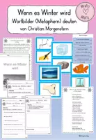Vorschau - Arbeitsblätter - Gedicht: Wenn es Winter wird - Bedeutung von Metaphern klären - Deckblatt