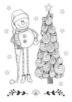 Vorschau - Mal- und Bastelvorlagen - Ausmalbilder Weihnachten 08 - Seite 1