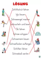 Vorschau - Arbeitsblätter - Lesen und verbinden "Was machen die Kinder im Winter?" DaZ / DaF / Deutsch - Seite 3