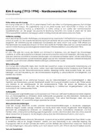 Vorschau - Arbeitsblätter - Kim Il-sung (1912-1994) - Nordkoreanischer Führer - Deckblatt