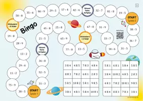 Vorschau - Arbeitsblätter - Division mit Rest - Bingo Spiel - Seite 1