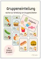 Vorschau - Bildkarten - 4er Gruppenkarten mit Essensmotiven - Deckblatt