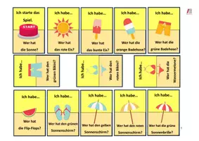 Vorschau - Spiele - Lesespiel Sommer Ich habe Wer hat - Seite 1