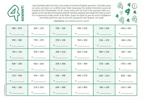 Vorschau - Arbeitsblätter - Addieren & Subtrahieren im ZR 1000 mit & ohne ZÜ - Seite 1