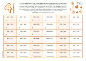 Vorschau - Arbeitsblätter - Addieren & Subtrahieren im ZR 1000 mit & ohne ZÜ - Seite 3