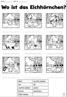 Vorschau - Arbeitsblätter - Wörterliste Präpositionen "Wo ist das Eichhörnchen?" Tiere im Wald - DaZ / DaF / Deutsch - Seite 2