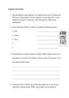 Vorschau - Arbeitsblätter - Knecht Ruprecht – Nikolaus Gedicht von Theodor Storm (Textverständnis, Wortschatz, Sprachliche Bilder, Kreatives Schreiben) + Lösungsblatt - Seite 2