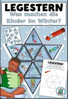 Vorschau - Arbeitsblätter - Lesestern / Legestern "Was machen die Kinder im Winter?" DaZ / DaF / Deutsch - Deckblatt