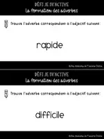 Aperçu - Jeux - Défi Je m'active: Former des adverbes - Page 1