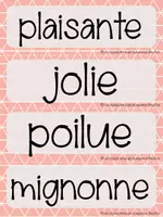 Aperçu - Affichage - Banques d'adjectifs riches pour affichage de classe - Page 2