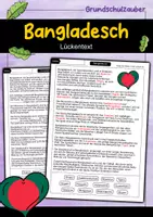 Vorschau - Arbeitsblätter - Lückentext Bangladesch - Deckblatt