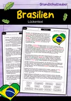 Vorschau - Arbeitsblätter - Lückentext Brasilien - Deckblatt