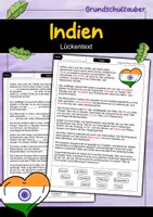 Vorschau - Arbeitsblätter - Lückentext Indien - Deckblatt