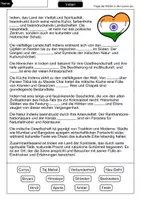 Vorschau - Arbeitsblätter - Lückentext Indien - Seite 1