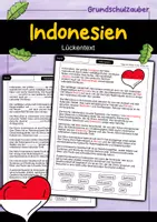 Vorschau - Arbeitsblätter - Lückentext Indonesien - Deckblatt