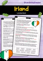 Vorschau - Arbeitsblätter - Lückentext Irland - Deckblatt