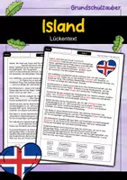 Vorschau - Arbeitsblätter - Lückentext Island - Deckblatt