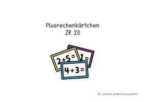 Vorschau - Stationenlernen - Rechenkärtchen - Additon - ZR 20 - Freiarbeit - Seite 3