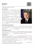 Vorschau - Arbeitsblätter - Bill Clinton - Lückentext und Übungen - Deckblatt