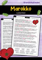 Vorschau - Arbeitsblätter - Lückentext Marokko - Deckblatt