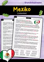 Vorschau - Arbeitsblätter - Lückentext Mexiko - Deckblatt