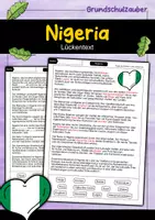Vorschau - Arbeitsblätter - Lückentext Nigeria - Deckblatt