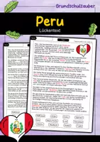 Vorschau - Arbeitsblätter - Lückentext Peru - Deckblatt